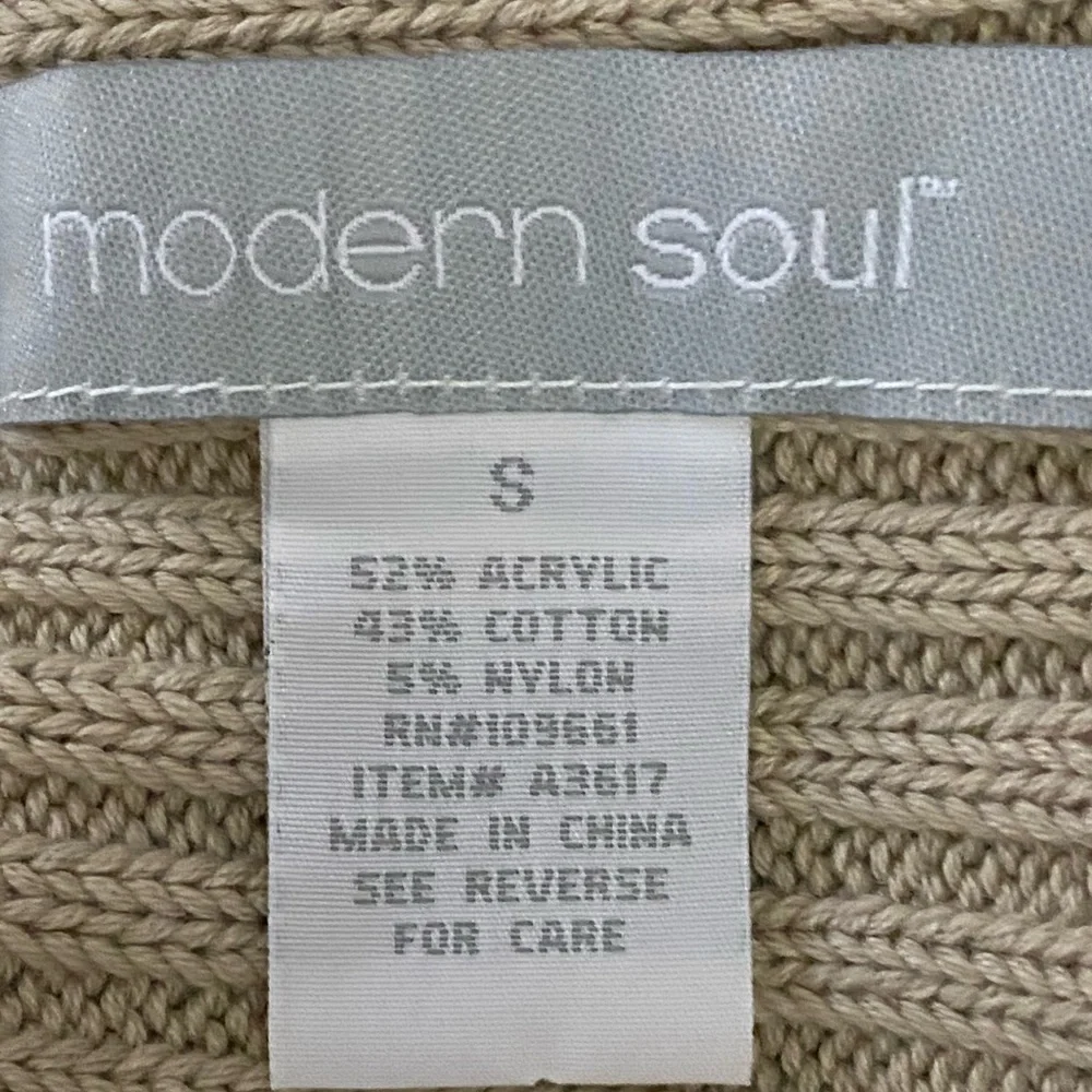 Modern Soul Lagenlook Tan Oversized Relax Fit Cardigan Sweater